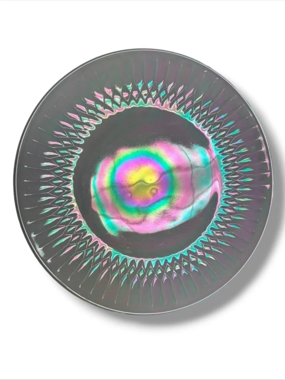 FEDERAL GLASS Moonglow Iridescent Dishes Set of Six VINTAGE